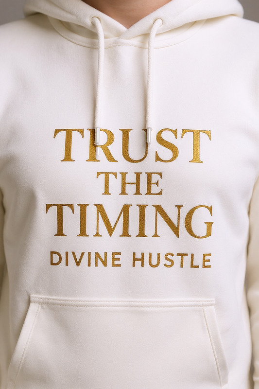 Trust The Timing Hoodie – Premium 300 GSM Unisex Streetwear | Lumino Clothing India