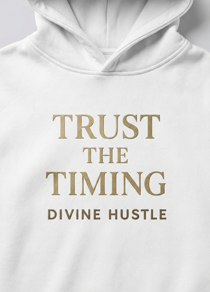Trust The Timing Hoodie – Premium 300 GSM Unisex Streetwear | Lumino Clothing India