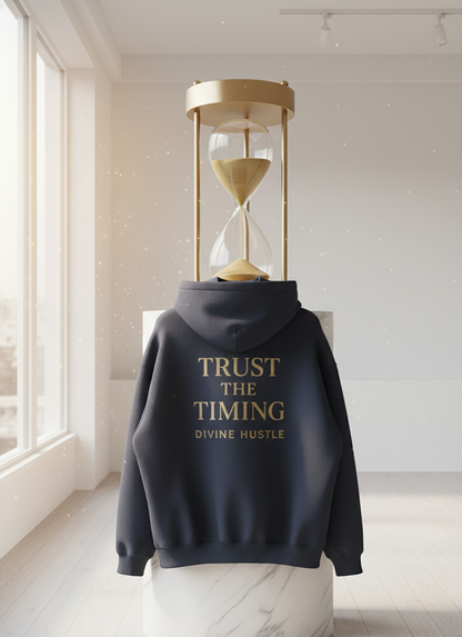 Trust The Timing Hoodie – Premium 300 GSM Unisex Streetwear | Lumino Clothing India