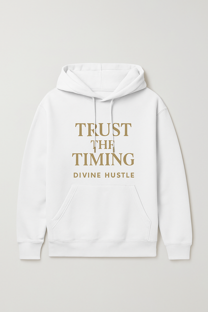 Trust The Timing Hoodie – Premium 300 GSM Unisex Streetwear | Lumino Clothing India