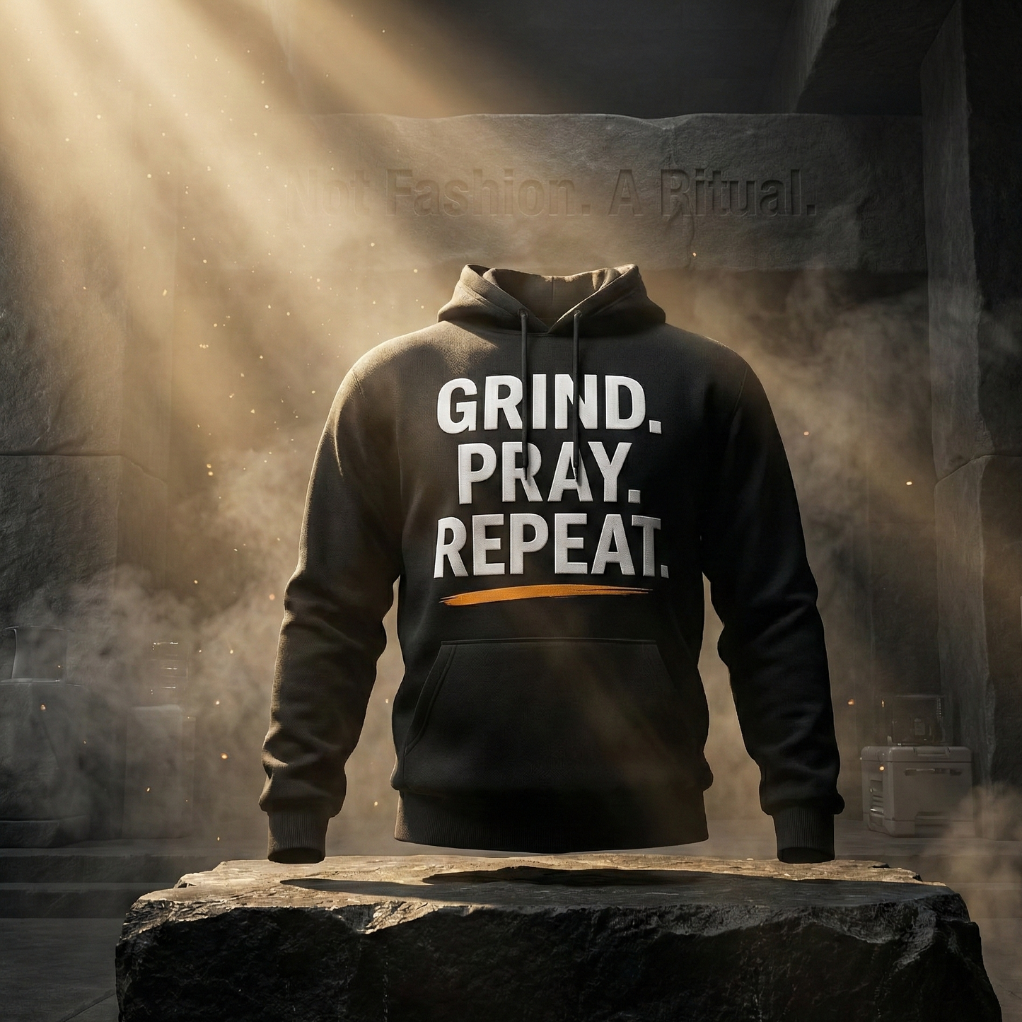 Grind Pray Repeat Hoodie – Heavyweight 300 GSM Oversized Streetwear | Lumino Clothing India