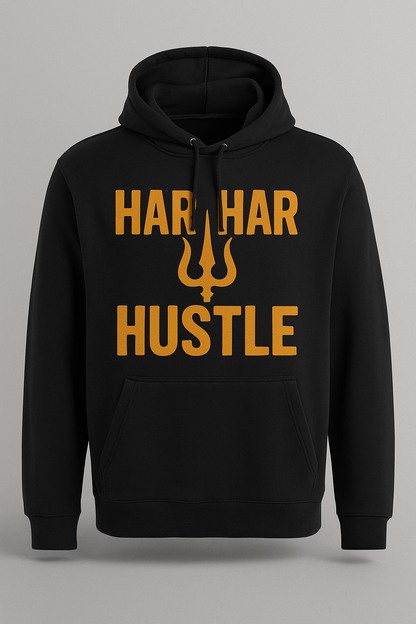 Har Har Hustle Hoodie – 300 GSM Heavy Cotton | Indian Streetwear | Lumino Clothing