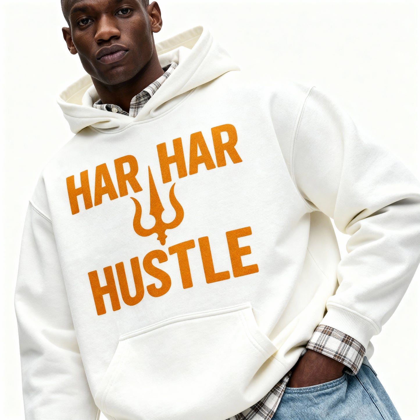Har Har Hustle Hoodie – 300 GSM Heavy Cotton | Indian Streetwear | Lumino Clothing