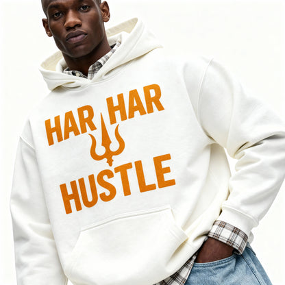 Har Har Hustle Hoodie – 300 GSM Heavy Cotton | Indian Streetwear | Lumino Clothing