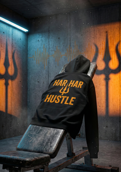 Har Har Hustle Hoodie – 300 GSM Heavy Cotton | Indian Streetwear | Lumino Clothing